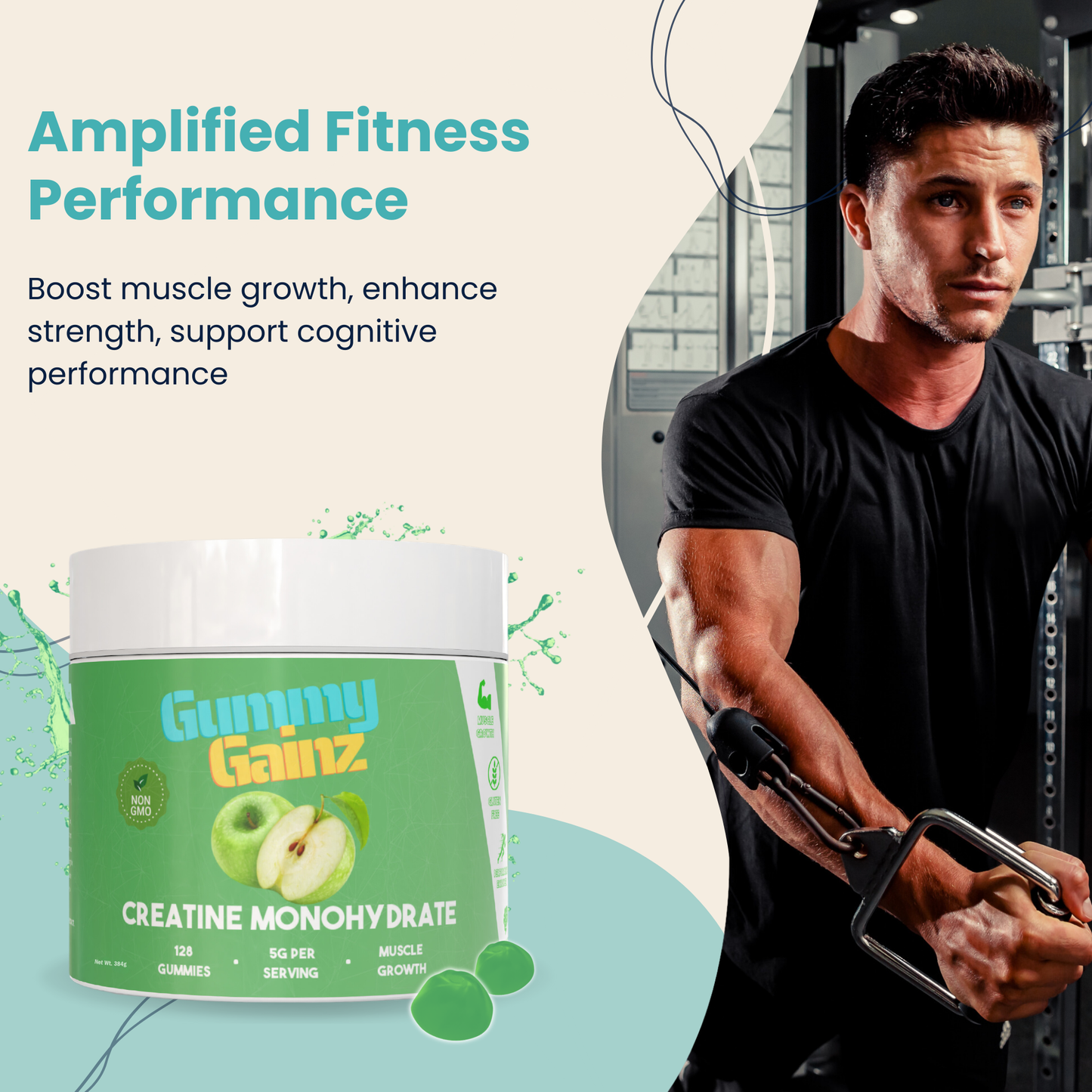 Gummy Gainz Apple Creatine Gummies