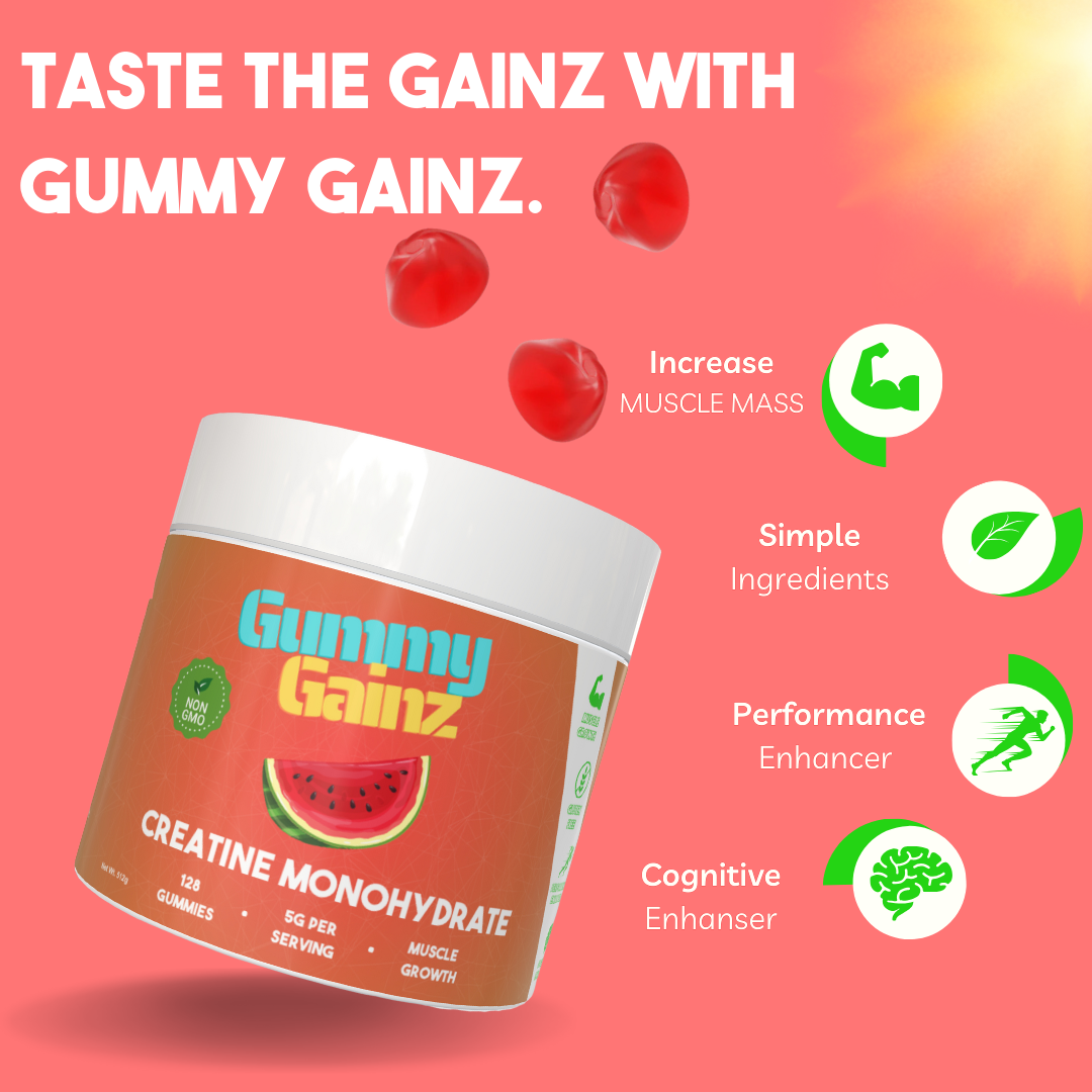 Gummy Gainz Watermelon Creatine Gummies