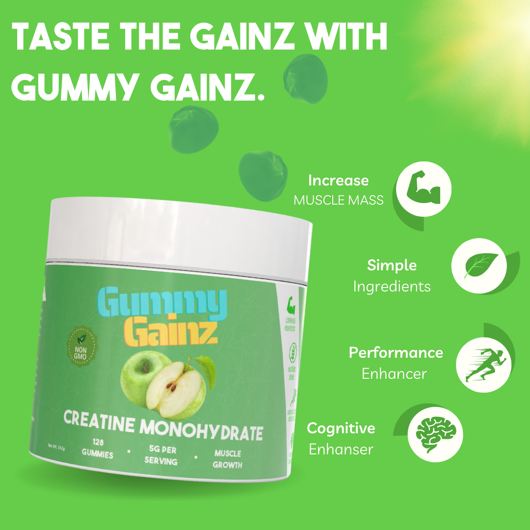 Gummy Gainz Green Apple Creatine Gummies